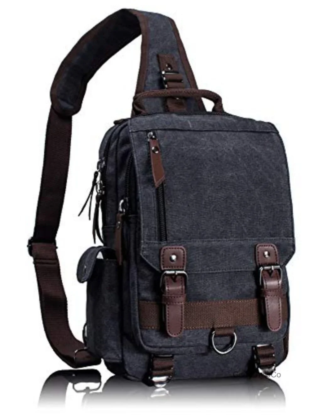 Canvas Messenger Bag 13 Laptop Crossbody Sling Shoulder Bag Travel Work Daily